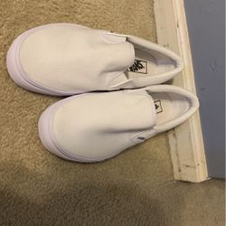 vans slip on white size 9.5 mens