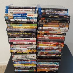 75 Total Assorted Dvd's & Blue-rays - Comedy, Gangster, & More.
