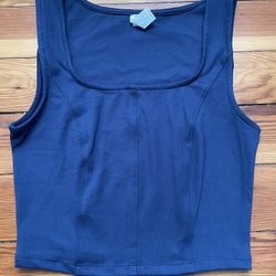 Navy Blue Corset Style Top 