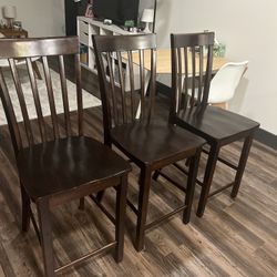 3 Wooden High Chairs 