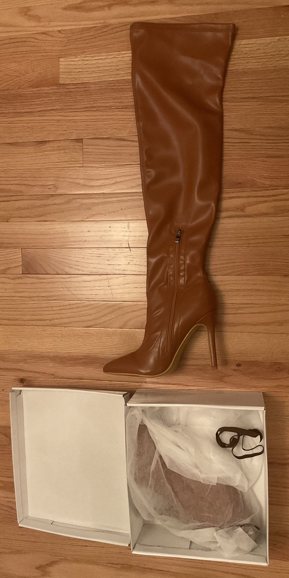 New Thigh High Boots-size 10.5(42)-has 4.5” Heels—$20 Firm,No Holds Or Spam