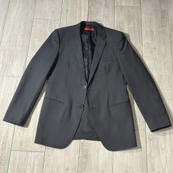 HUGO Men's Classic Black Two-Button Blazer