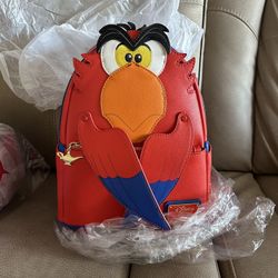 Loungefly Disney Aladdin Iago Parrot Print Backpack Loungefly Disney Aladdin Iago Cosplay Backpack – 707 Street main image 4