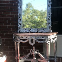 Marble Top Table w Mirror