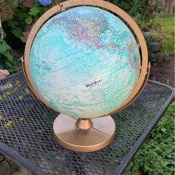 Vintage Replogle World Ocean Series Raised Relief 12” Globe Earth Planet Display