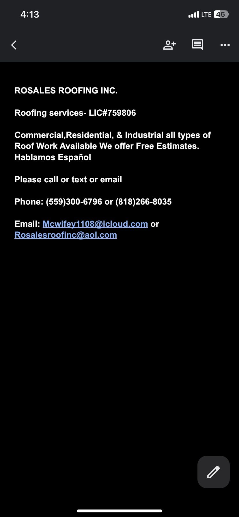 Rosales Roofing Inc.