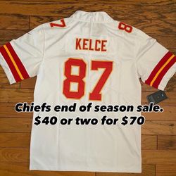 $40 Red  Kansas City Chiefs Kelce, Mahomes, Kelce, Worthy. Adult, Youth Mahomes Double stitched Youth adult