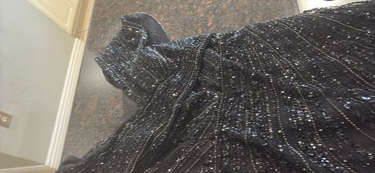 Black sequence party dress