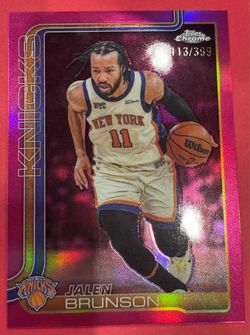 2025-26 Topps Chrome Update Jalen Brunson Magenta Refractor /399 #20 Knicks