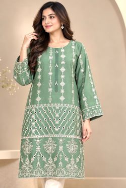 Viscous embroidered kurti / top
