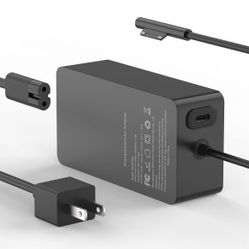 Microsoft Surface Pro Charger - 65W & 20W USB-C, LED, 10FT for Surface Pro 11, 10, 9, 8, 7+, 7, 6, 5, 4, X, Laptop 7, 6, 5, 4, 3, Studio, Go, Book 3, 