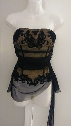 LINGERE BLACK BUSTIER