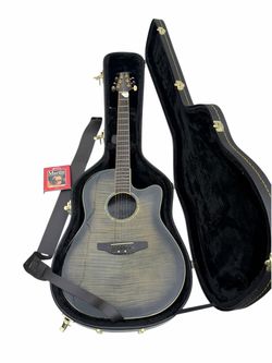 Ovation Acoustic Electric Guitar Cutaway Built-In Tuner EQ Hardshell Case