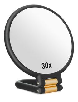 30x Magnifying Mirror, Travel Hand Mirrors with Handle