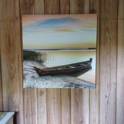 Sign Of The Times Canvas Canoe Painting