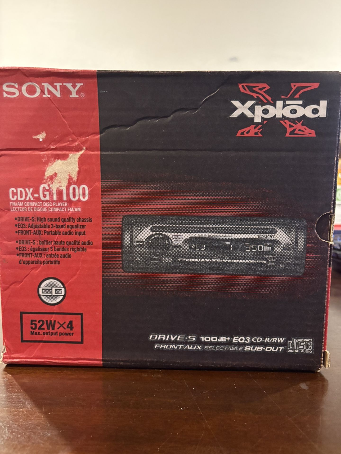 Sony Xplod CDX-GT100 Car Stereo – CD/MP3 Player w/ Aux Input 