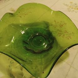 Blenko Olive Green Bowl