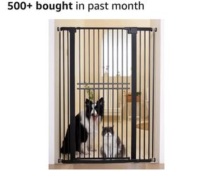 0417: No Pawblems 55" Extra Tall Pet Gate for Cat/Dog, 29-40" Wide Auto Close Tall Dog Gate for Doorways/Hallways, 1.37" Ultra Narrow Spacing, NO Dril