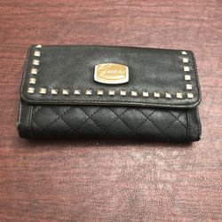 Guess Black Studded Clutch Wallet
