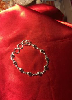 Amethyst sterling silver bracelet