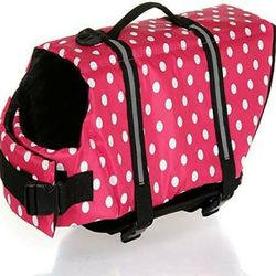 Dog Life Jacket for Floating and Boating, Reflective & Adjustable Pet Life Vest


