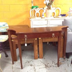 Vintage Bombay Comany Console Table w/Drawer For Sale 