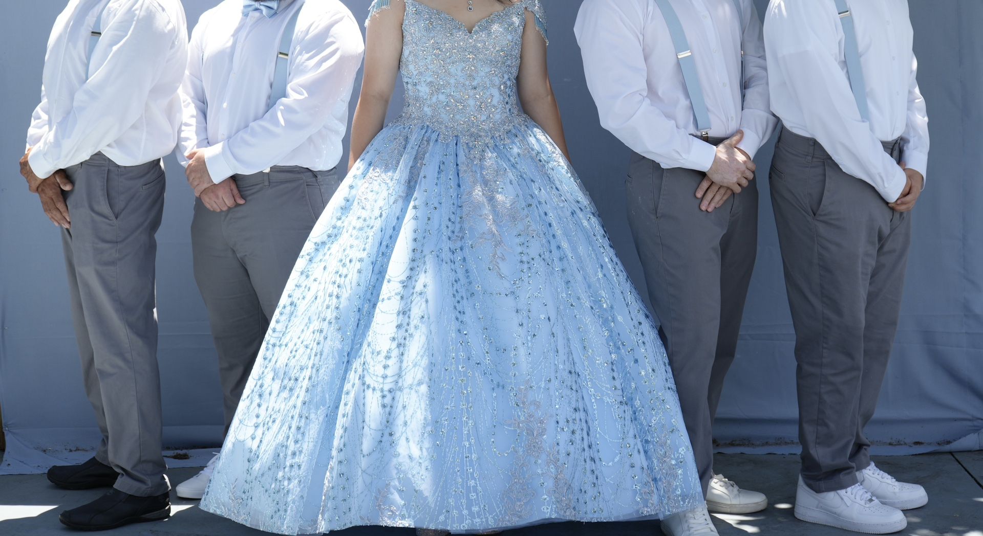 Quinceanera 15s Dress Blue Medium Ballgown