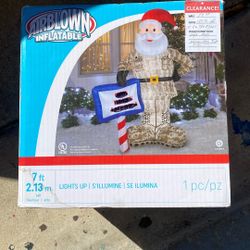 Christmas 7ft Inflatable Soldier Santa 
