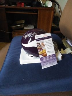 Chris Doleman Signed Mini Helmet Hof 12 Inscription