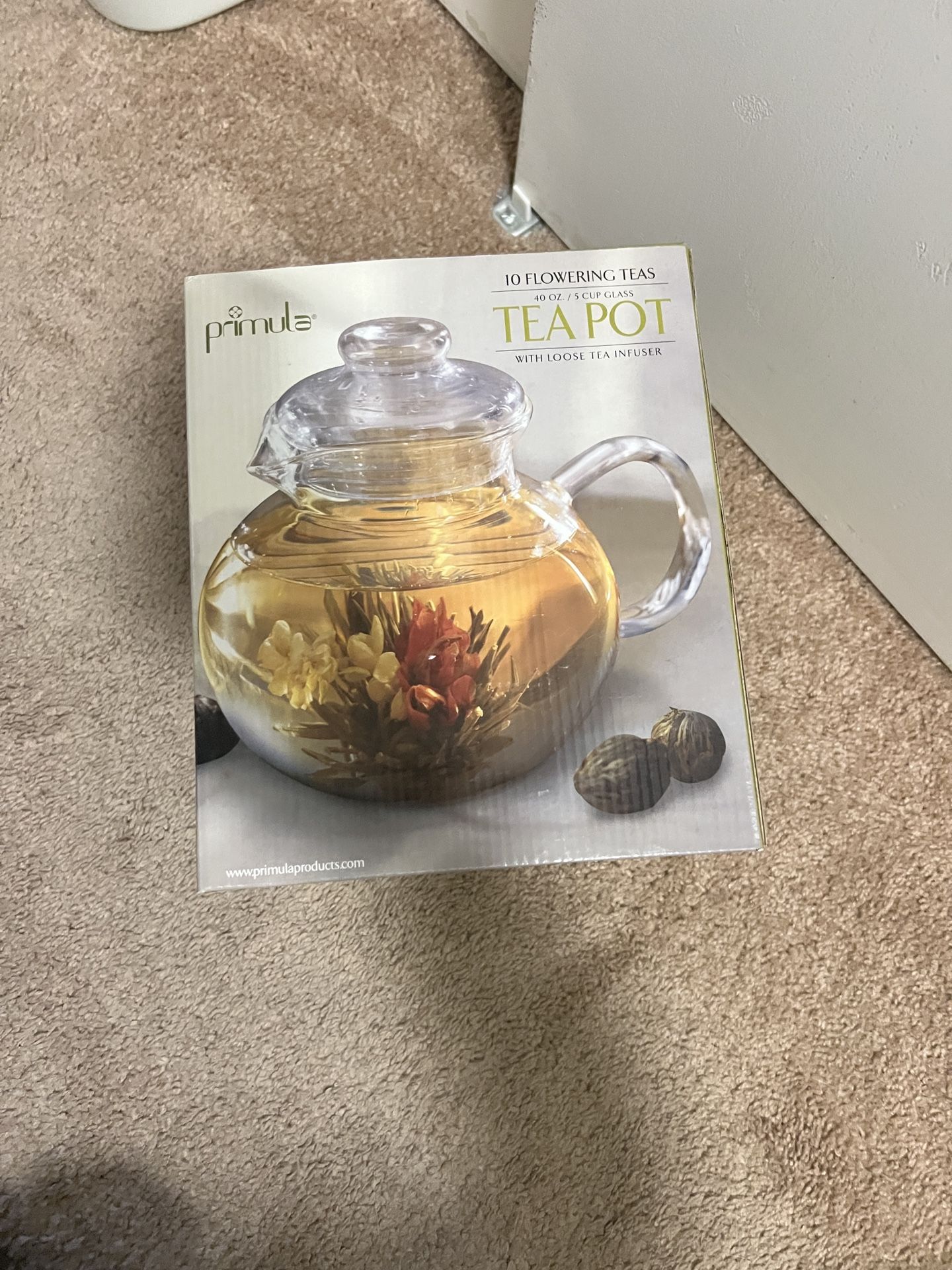 Flowering tea pot (glass) NEW