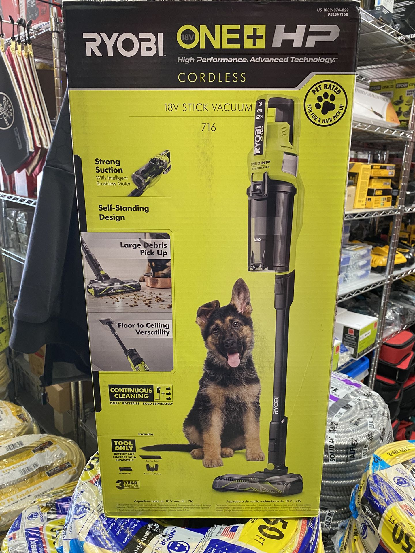 RYOBI ONE+ HP 18V Cordless Pet Stick Vacuum Cleaner (Tool Only)