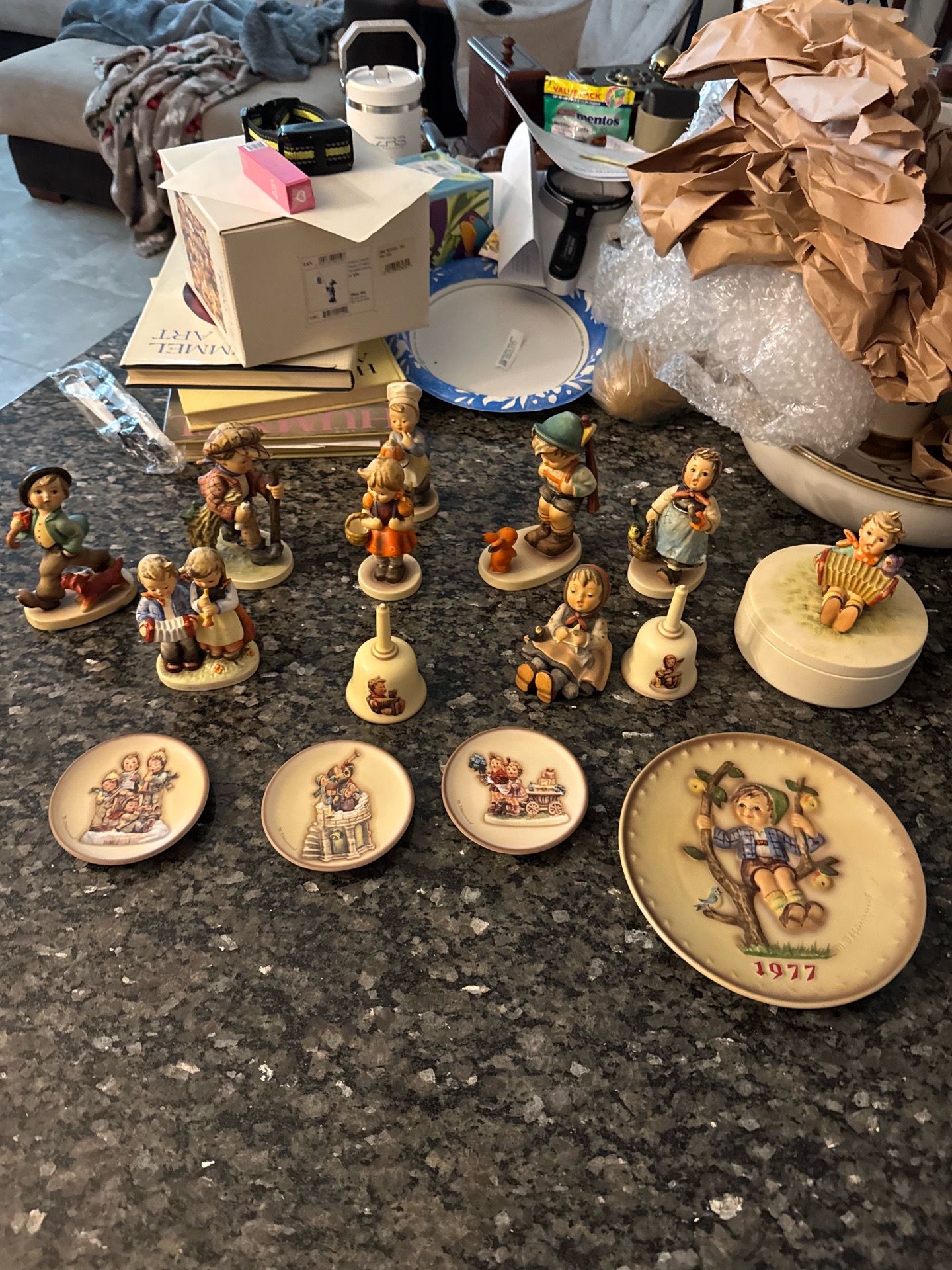 3 Hummel Art Books and Goebel Porcelain Plate Set of 4