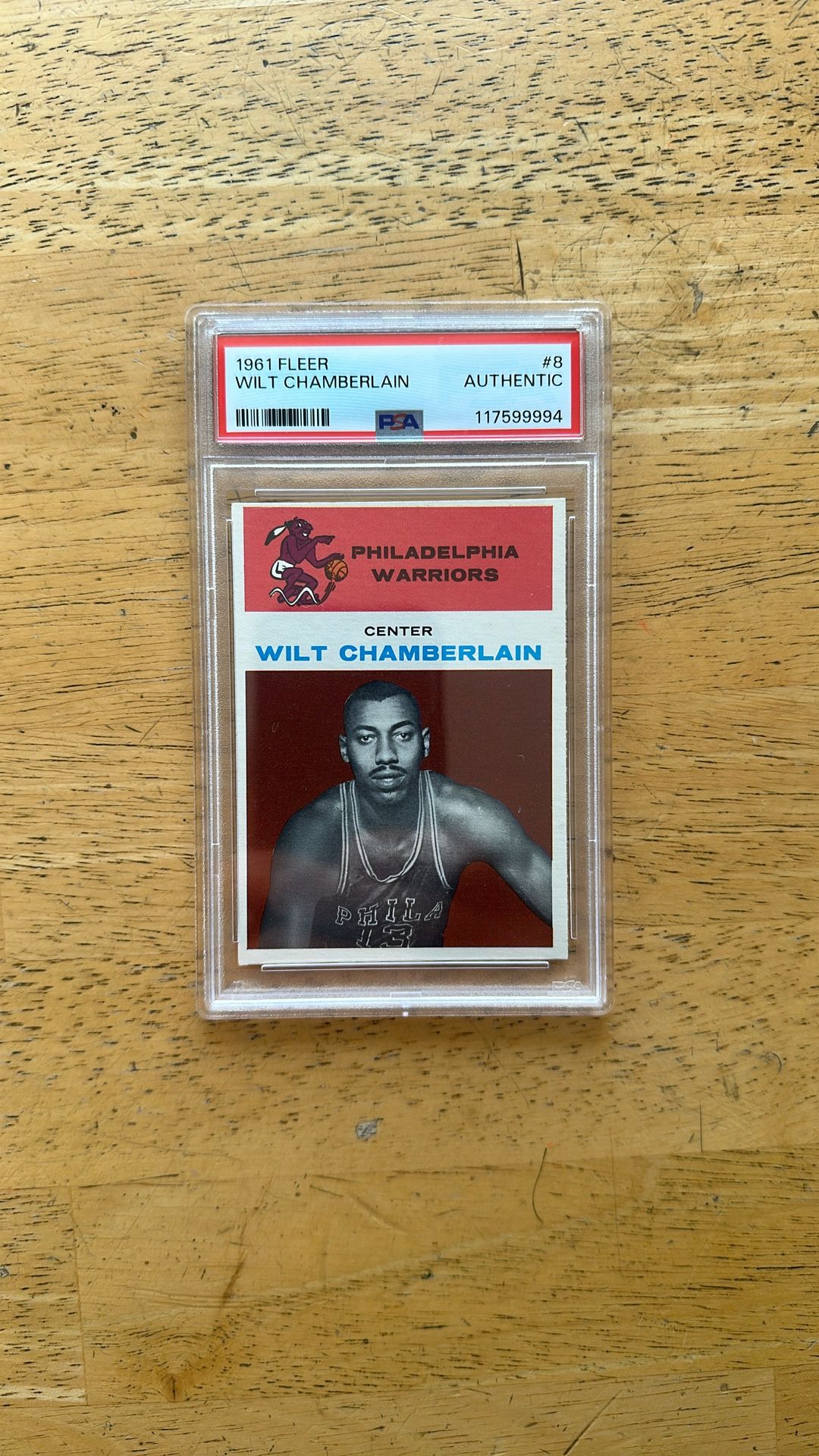 1961 Fleer Basketball #8 Wilt Chamberlain Rookie Card PSA (Authentic) Taking Reasonable Offers!