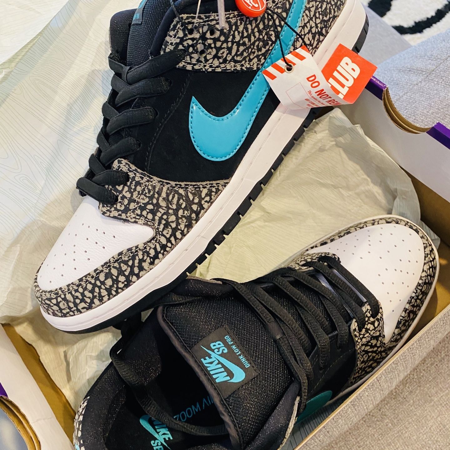HOT Atmos Elephant Dunk On Feet NIKE SB ATMOS ELEPHANT