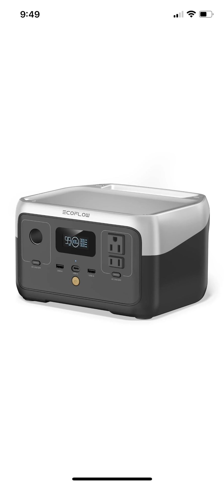 New EF ECOFLOW Portable Power Station RIVER 2, 256Wh LiFePO4 Battery