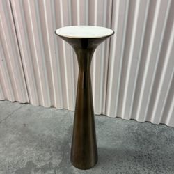 Silhouette Marble Pedestal Drink Table From West Elm