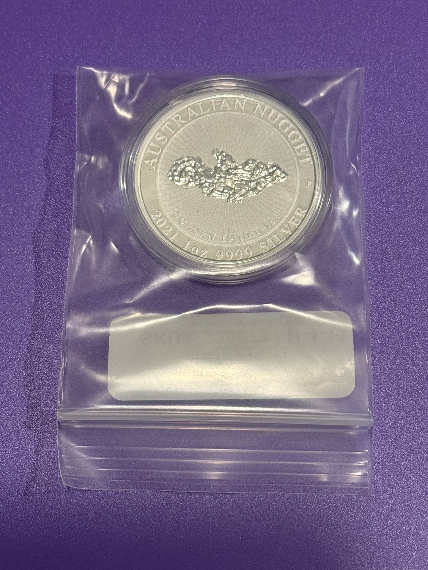 2021 Australia 1 oz Silver “Golden Eagle” Nugget BU