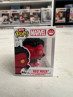 BITTY Red Hulk w/ Snowman 1" Funko Pop Holidays Marvel Avengers Christmas Comics