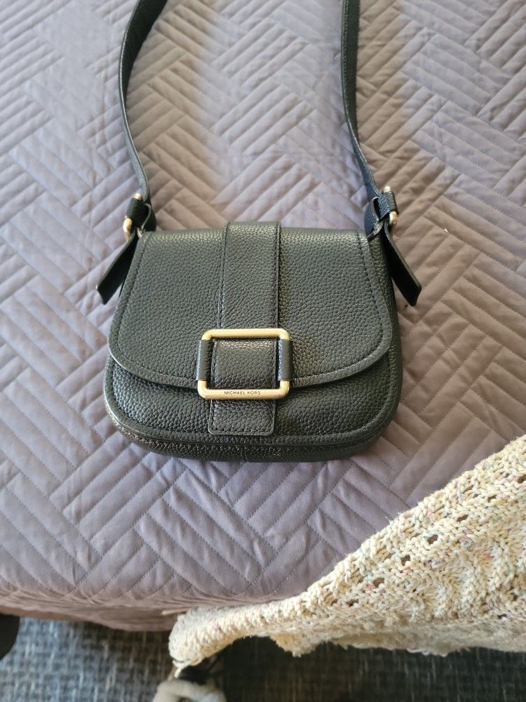 Michael Kors black leather bag