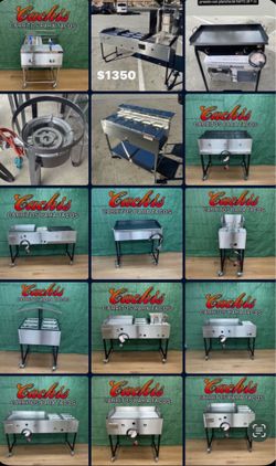 Cazo, comales, planchas, Parillas, taco carts, fryers, food warmers