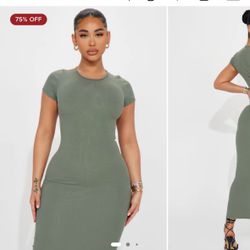 Olive midi dress - NEW 