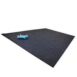 Large Rubber Equipment Mat for GYM ， heavy duty gym mat, rubber mat 6’X4′, 1/4″ thick, Black