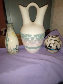 NATIVE AMERICAN VASES ALL SIGNED 