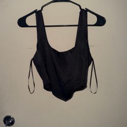 small satin corset top