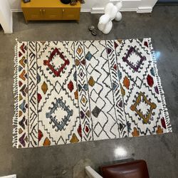 8/10 Thick Colorful Southwestern Design Rug 