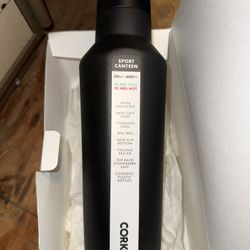 Black, Cork Sickle Water Canteen