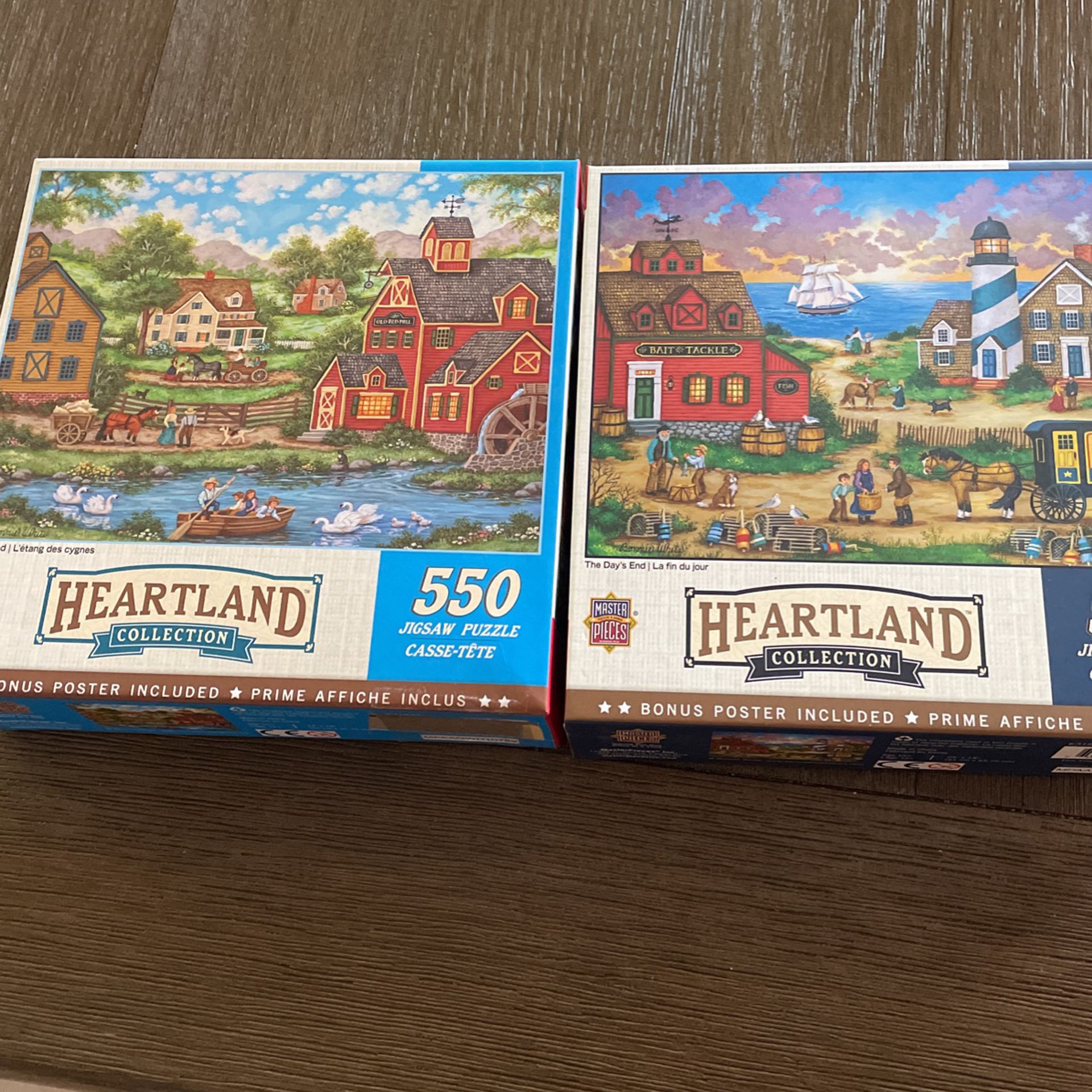 550 Piece Puzzle Lot Of 2 New 