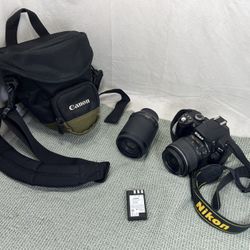 Nikon D40X Digital SLR Camera DSLR 10.2 MP AutoFocus WITH AF-S Nikkor 18-55mm 1:3.5-5.6G II ED AND Nikon DX AF-S Nikkor 55-200mm 1:4-5.6g ED VR Lens