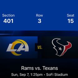 rams vs texans $275(2 tickets)