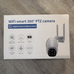 2.4GHz WiFi Security Camera Outdoor Wireless, 360° Panoramic View, Two-Way Talk, 2K HD Color Night Vision, Automatic Body Tracking, SD Card/Cloud Stor